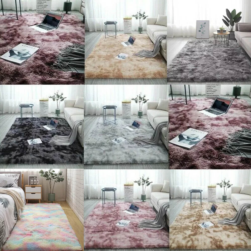 Large Area Rug Ultra Soft Shag Fluffy Rugs Carpets Floor Mat for Living Room NEW