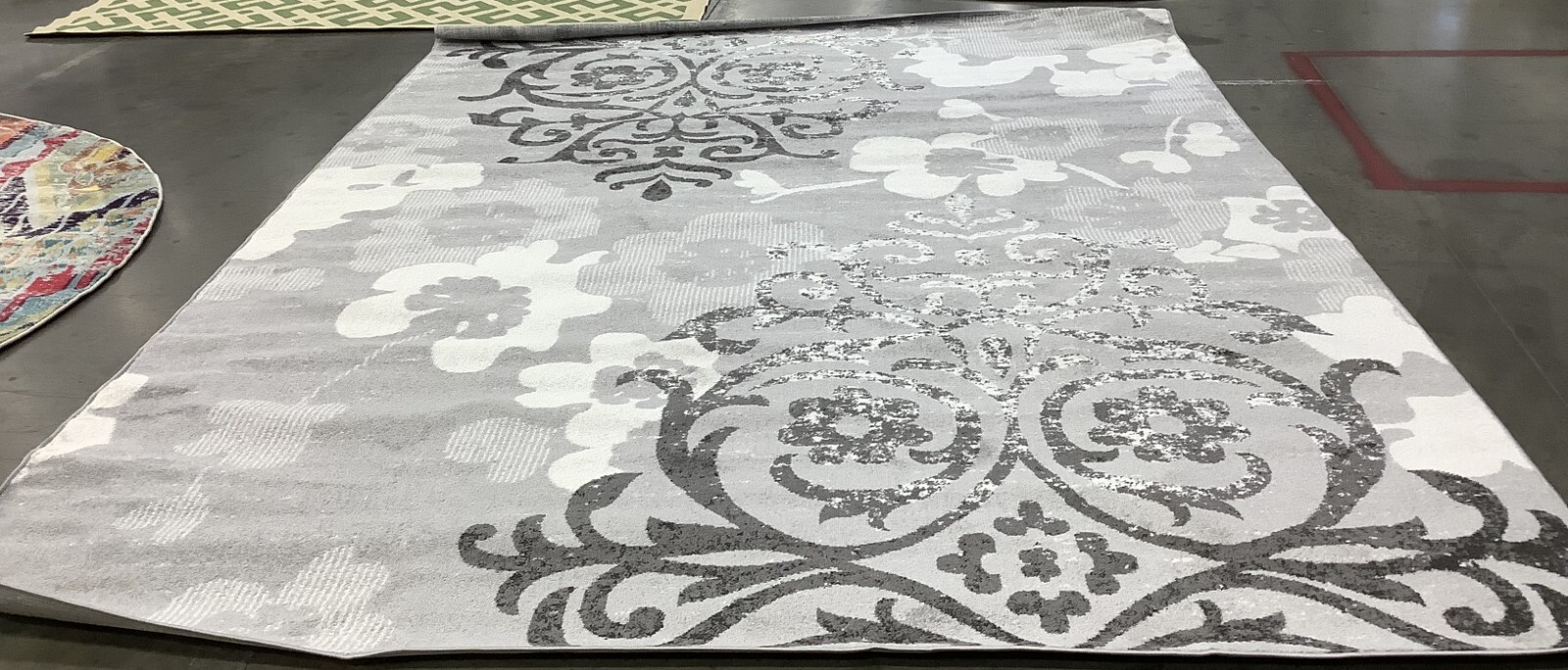 SILVER / IVORY 9′-0″ x 12′-0″ Back Stain Rug, Reduced Price 1172678864 ADR114B-9