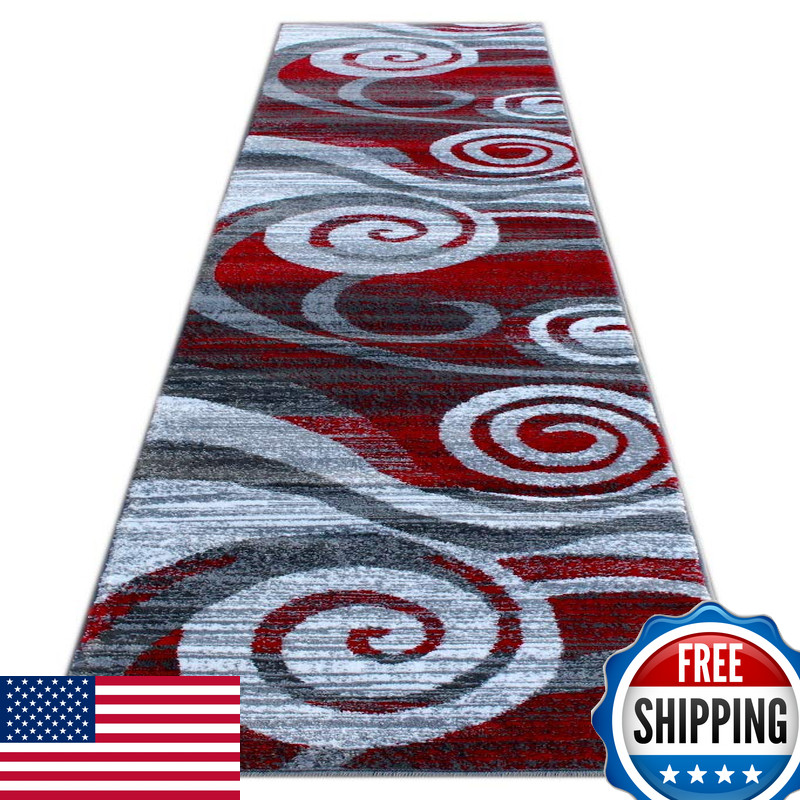 Masada Rugs Stephanie Collection Area Rug Modern Contemporary Design 1103 Red