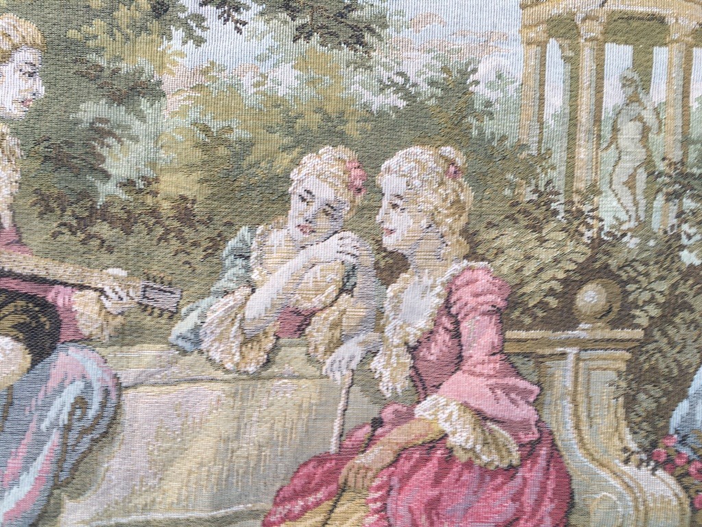 Vintage French Romantic view Pictorial Home Decor Tapestry 2×3 ft