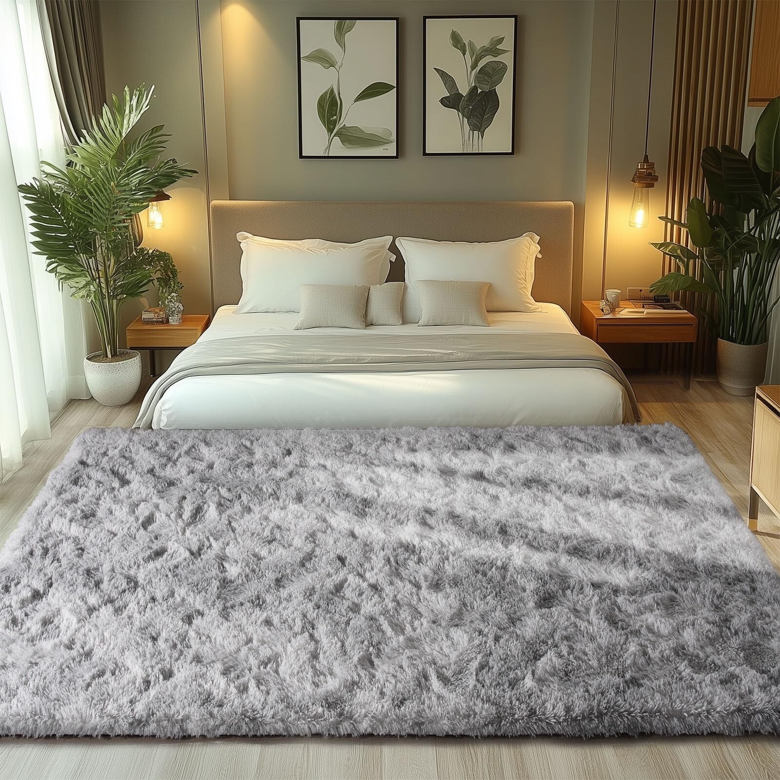 Zentavio Soft Area Rugs for Living Room Bedroom 6×9 Feet Fluffy Fuzzy Furry S…