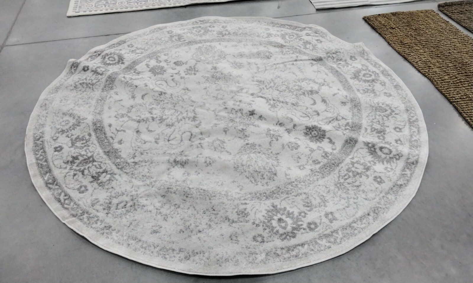 SILVER 9′ X 9′ Round Loose Threads Rug, Reduced Price 1172711394 ADR109C-9R