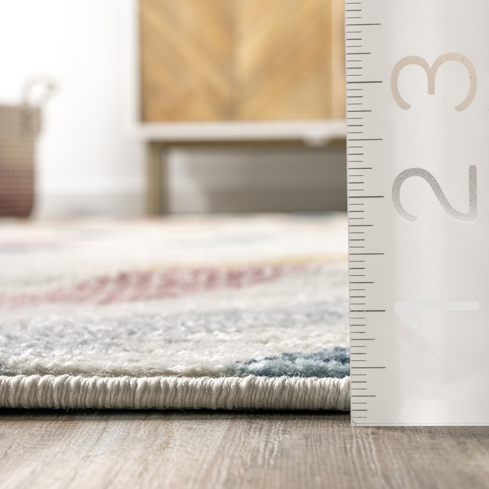 Nuloom Neveah Beige/Ivory 28 X 8 Contemporary Chevron Soft And Cozy High