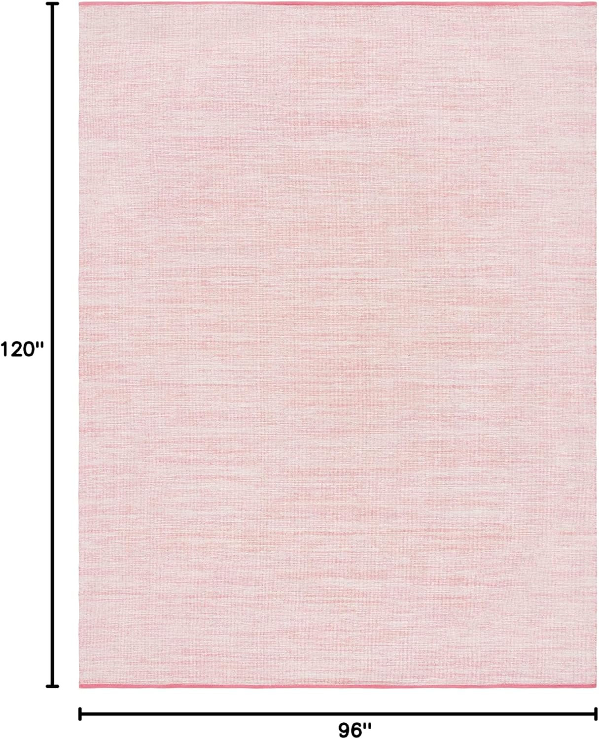 Montauk Collection 8×10 Area Rug – Handmade Pink & Fuchsia Cotton Weave