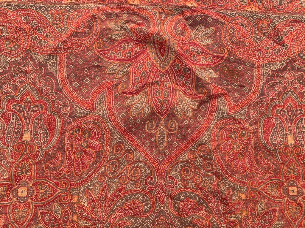 Vintage Paisley Shawl, 100 % Pure Woolen Scarf, Woolen shawl, Women Shawl 4×4 ft