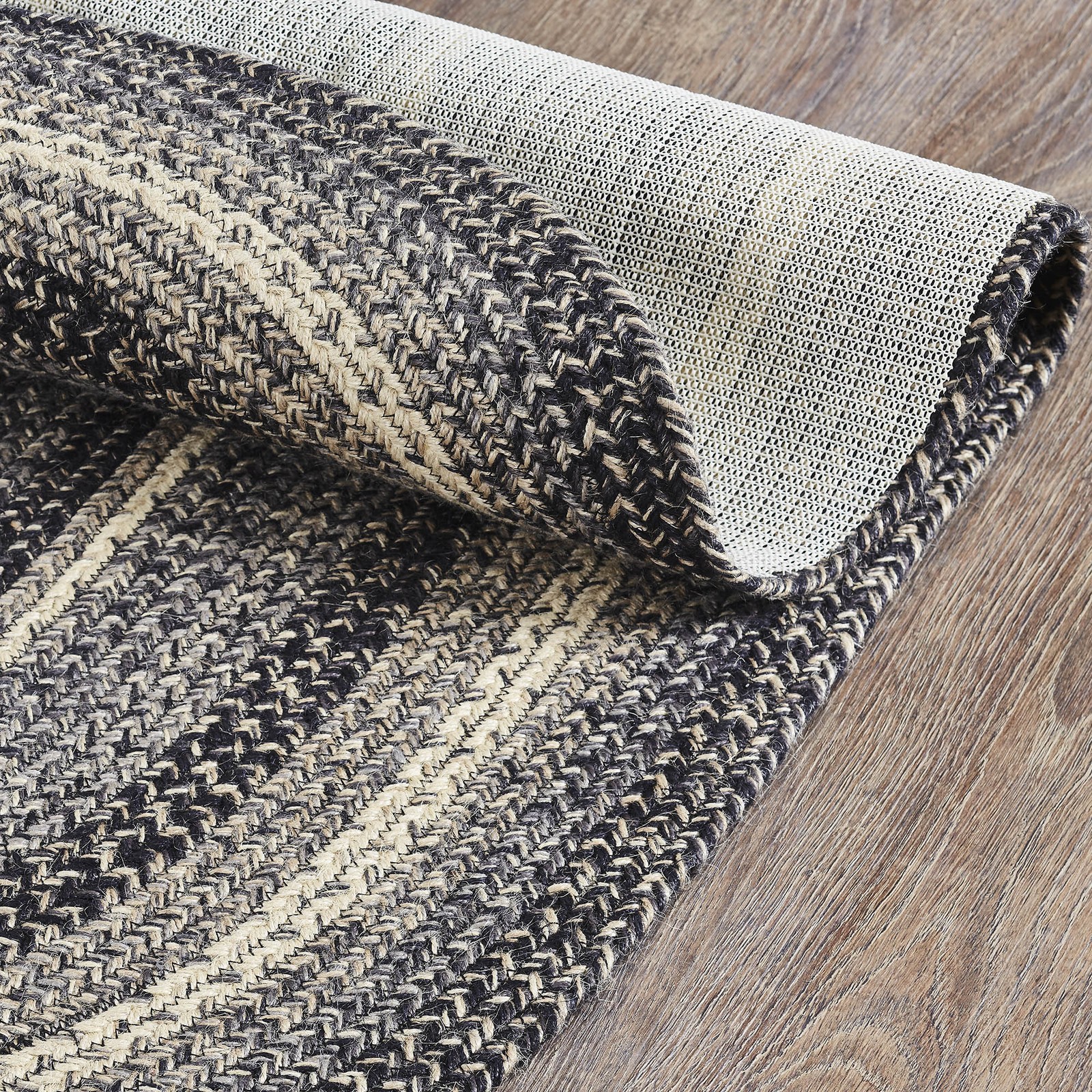 Farmhouse 36″x60″ Area Rug Black Sawyer Mill Textured Pad Floor Decor VHC Brands