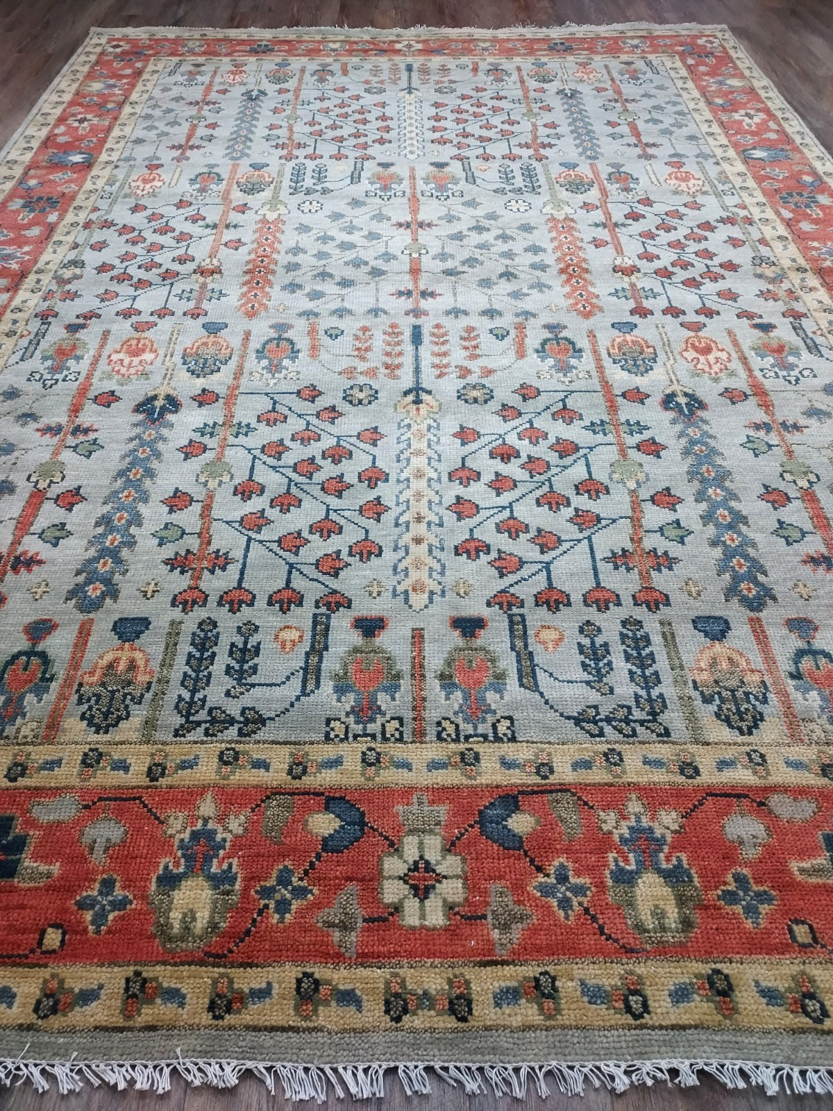 Turkish Bohemian Rug,Turkish Oushak Rug,Turkish Contemporary Oushak Rug,10×14 Ft