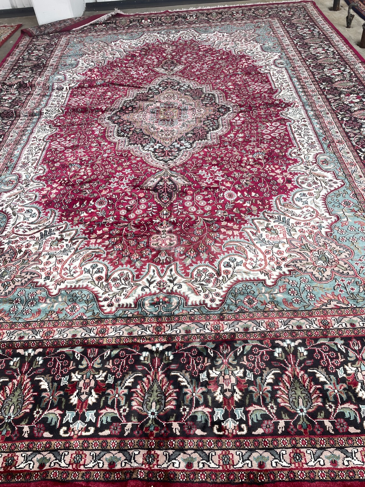 Fine Hand-Woven Silk and Wool Area Rug, 9.9′ x 14.4′