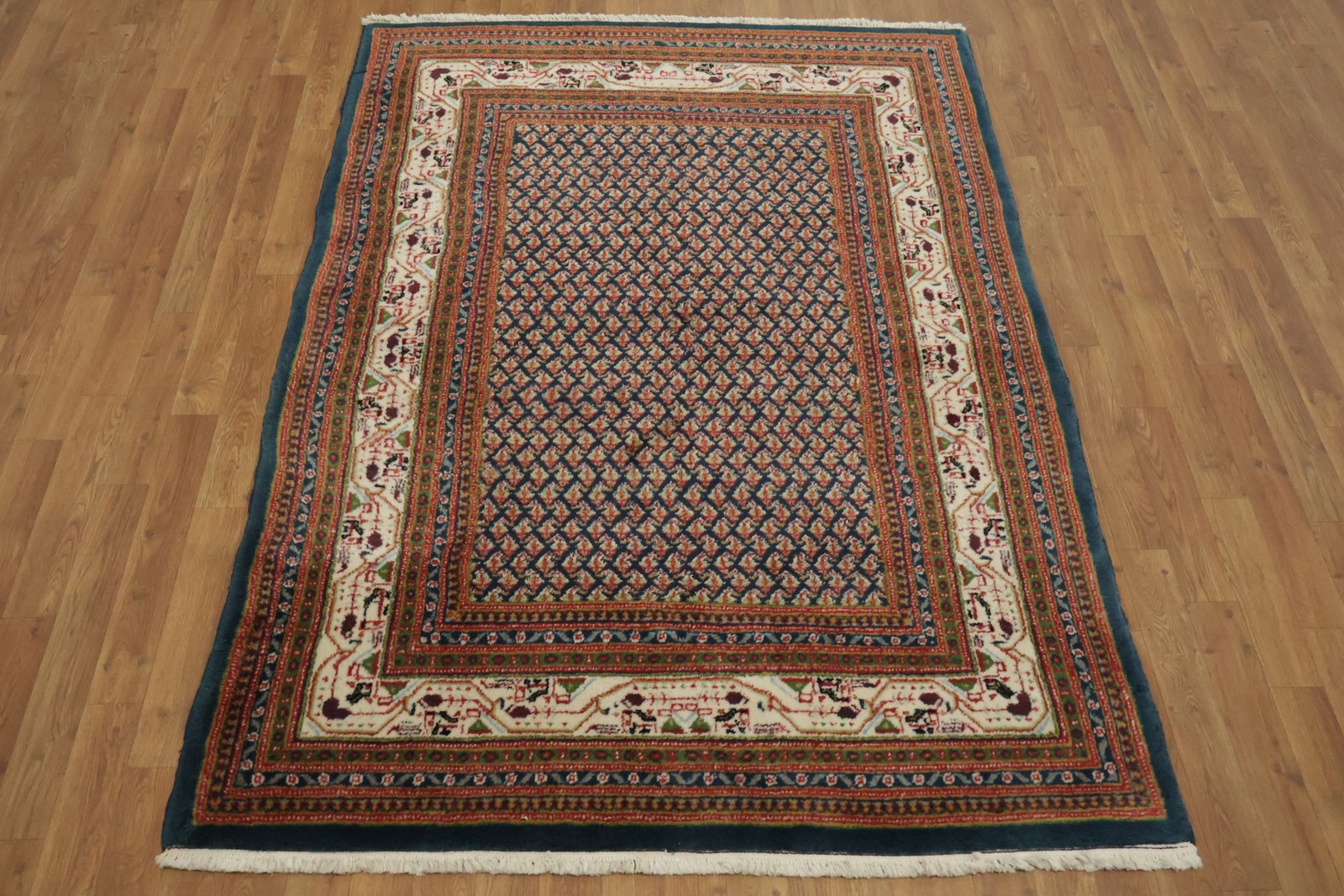 Traditional All Over Oriental Rug 5×7 Ft Handmade Geometric Wool Carpet Area Rug
