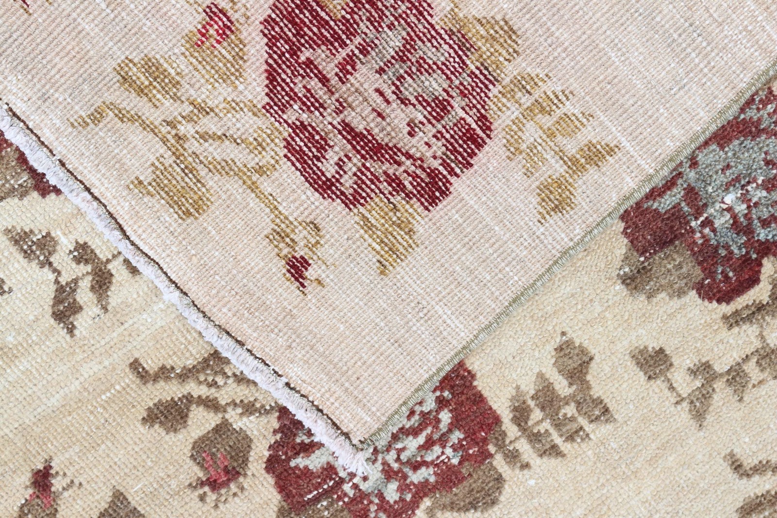 Turkish 5,1×8,9 ft Rug, Large Vintage Rug, Red Beige Moroccan Rug