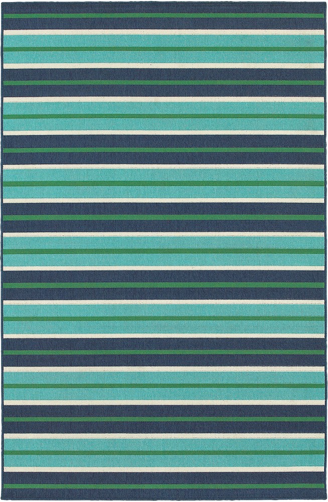 2×7 Sphinx Blue Rows Bars Stripes Striped Runner 9652F – Aprx 2′ 3″ x 7′ 6″