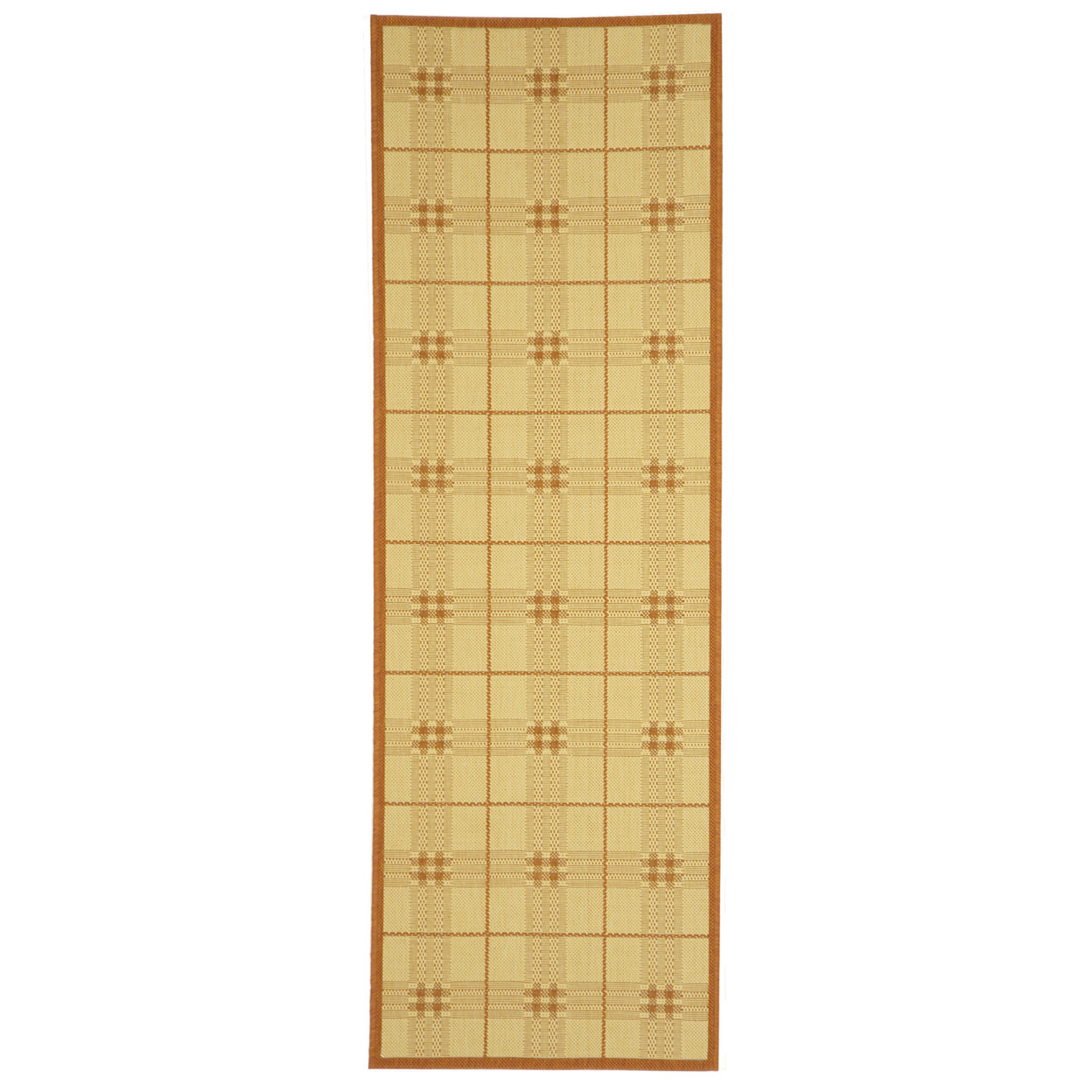 SAFAVIEH Outdoor CY1587-3201 Courtyard Natural / Terra Rug