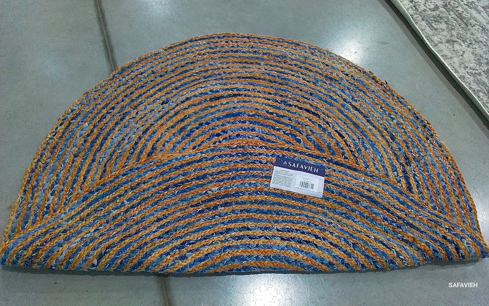 NATURAL / BLUE 5′-0″ x 5′-0″ Flaw in Rug, Reduced Price 1172803372 CAP250A-5R