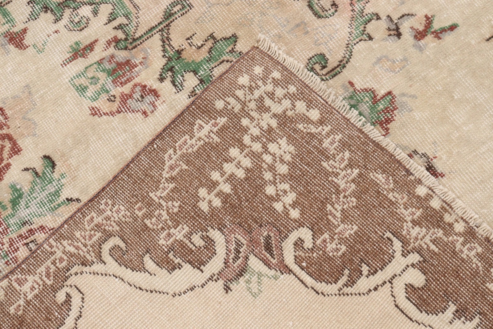 5,4×8,9 ft Large Turkish Vintage Rug, Brown Oriental Wool Rug