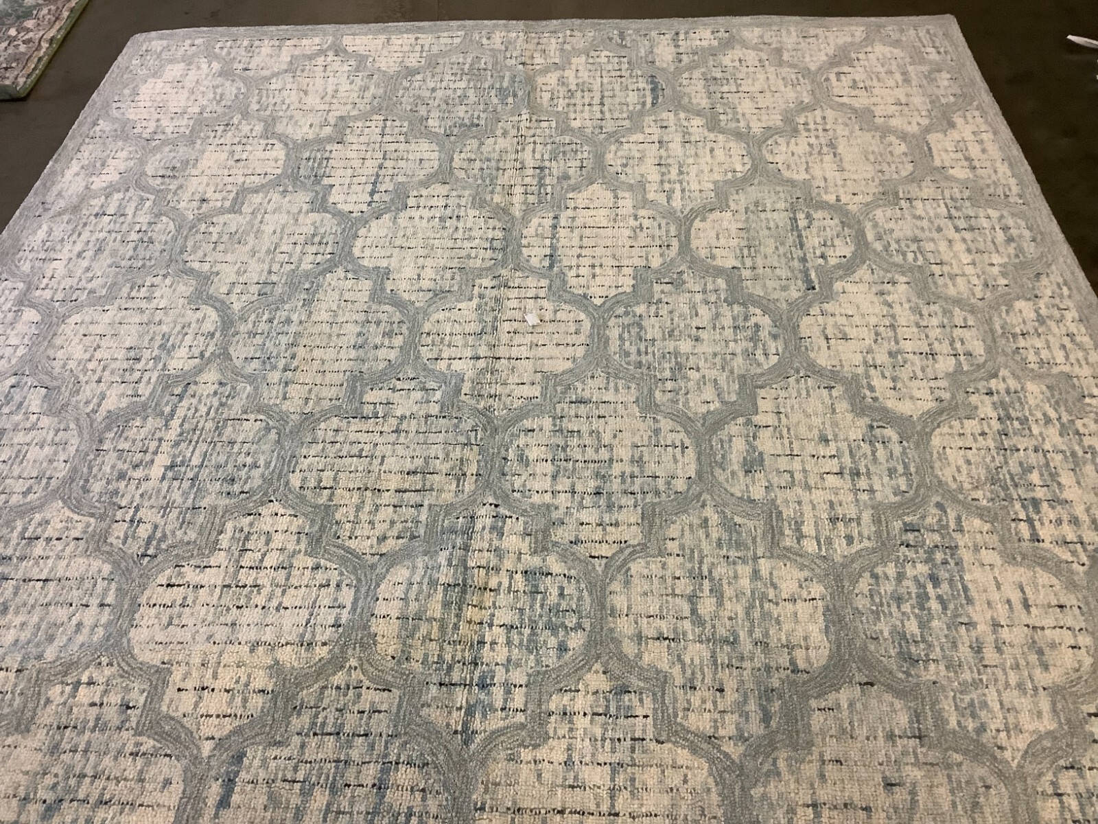 IVORY / TURQUOISE 9′ X 12′ Back Stain Rug, Reduced Price 1172667434 ABT474K-9