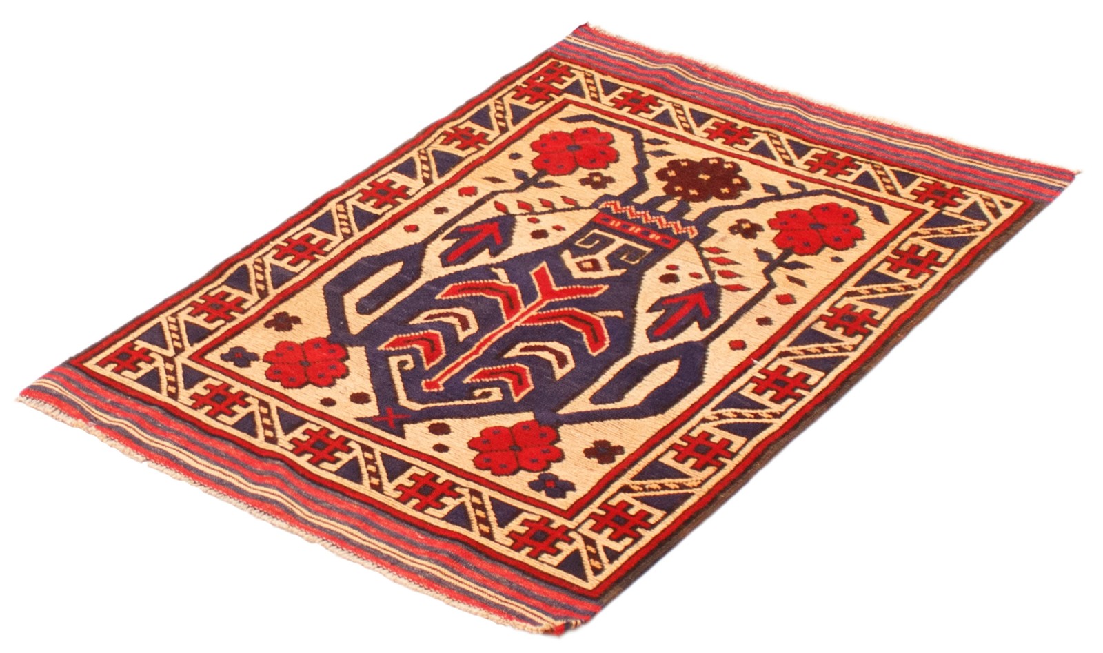 Traditional Khaki Hand-knotted Area Rug 2’11” x 4’3″ Oriental Carpet