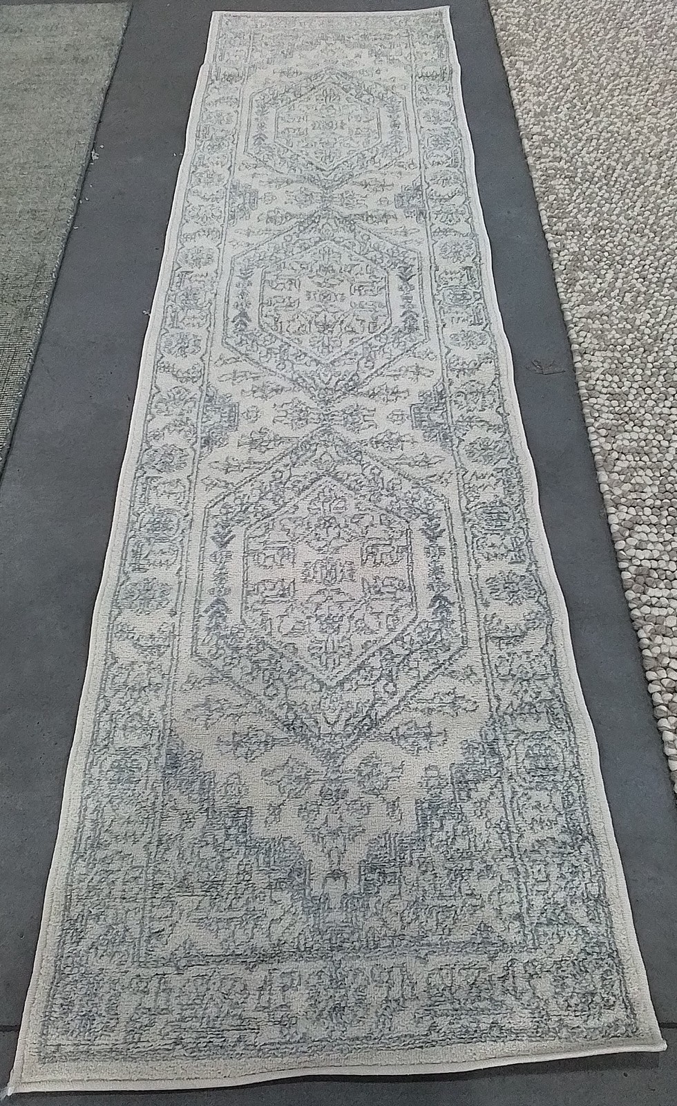 IVORY / SLATE 2′-6″ x 10′-0″ Flaw in Rug, Reduced Price 1172808613 ADR108S-210