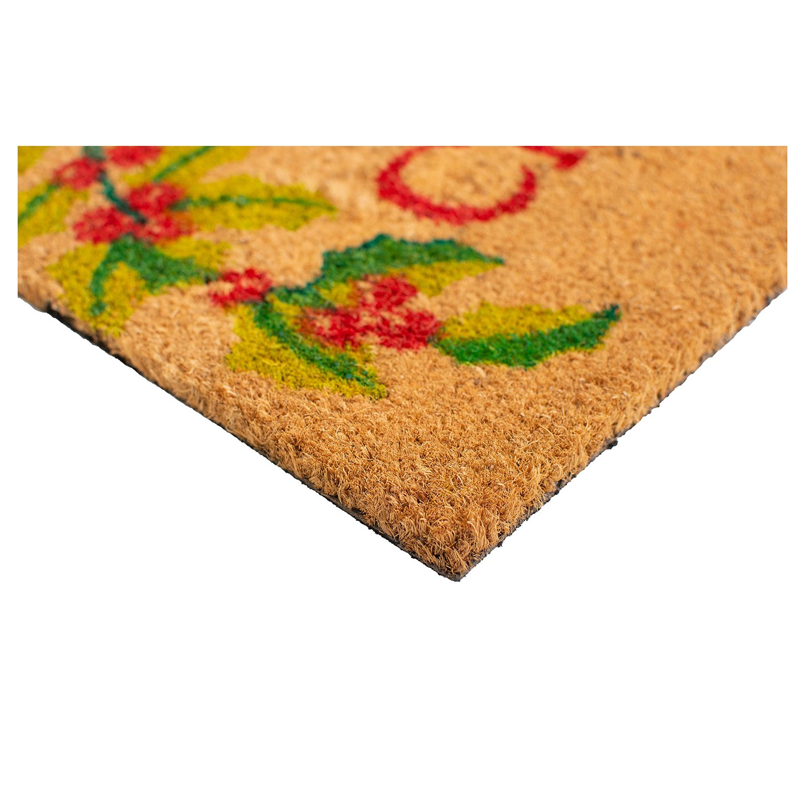 Rectangular Multi Color Coir Rug 24 x 36 All Season Durable Indoor Outdoor