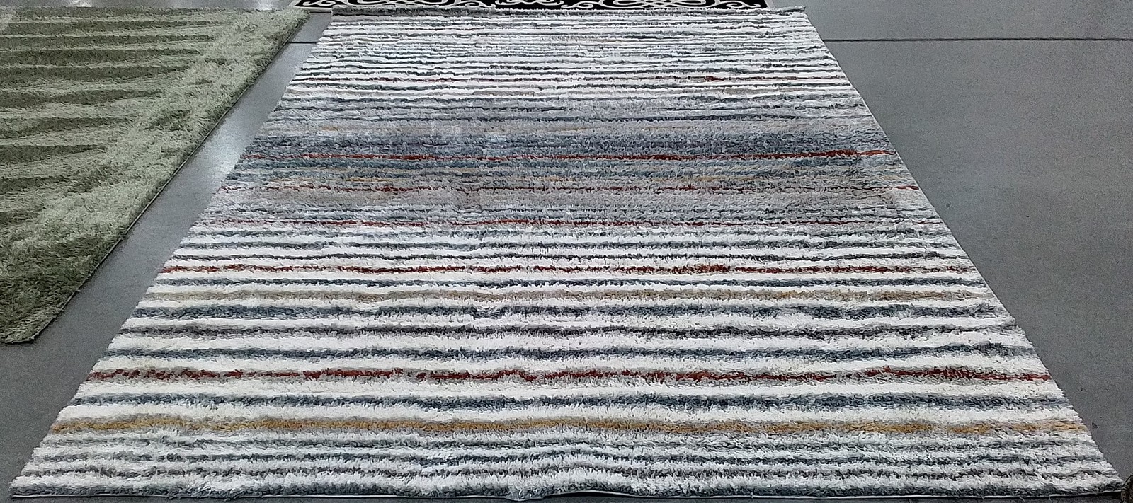 BLUE RUST IVORY 8′-0″ x 10′-0″ Back Stain Rug Reduced Price 1172796584 BER587A-8