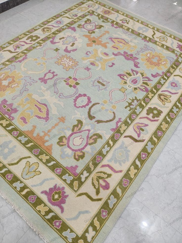 Etta Modern Oushak Rug Hand Knotted Oushak Rug 4×6, 5×8, 6×9, 8×10, 9×12, 10×14.