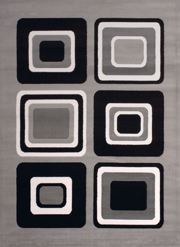 Gray Squares Blocks Cubes Boxes Checked Door Mat 851-10371 – Aprx 1′ 11″ x 3′ 3″
