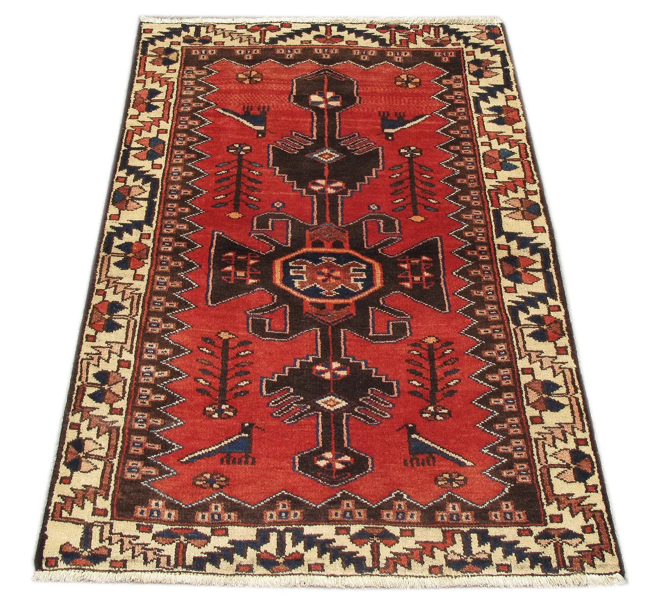 3.3 x 5 Perrsian Tribbal Rug Birds #PIX-82687