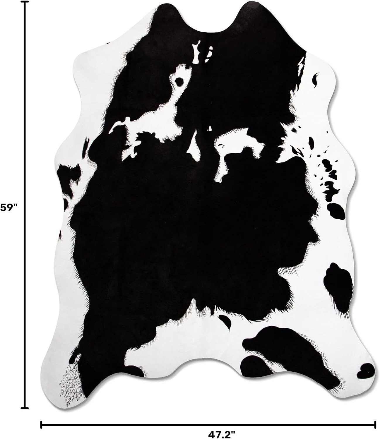 MACEVIA Faux Cowhide Gold Print Rug Cute Cow Print Rug Area Rug Nice Western …