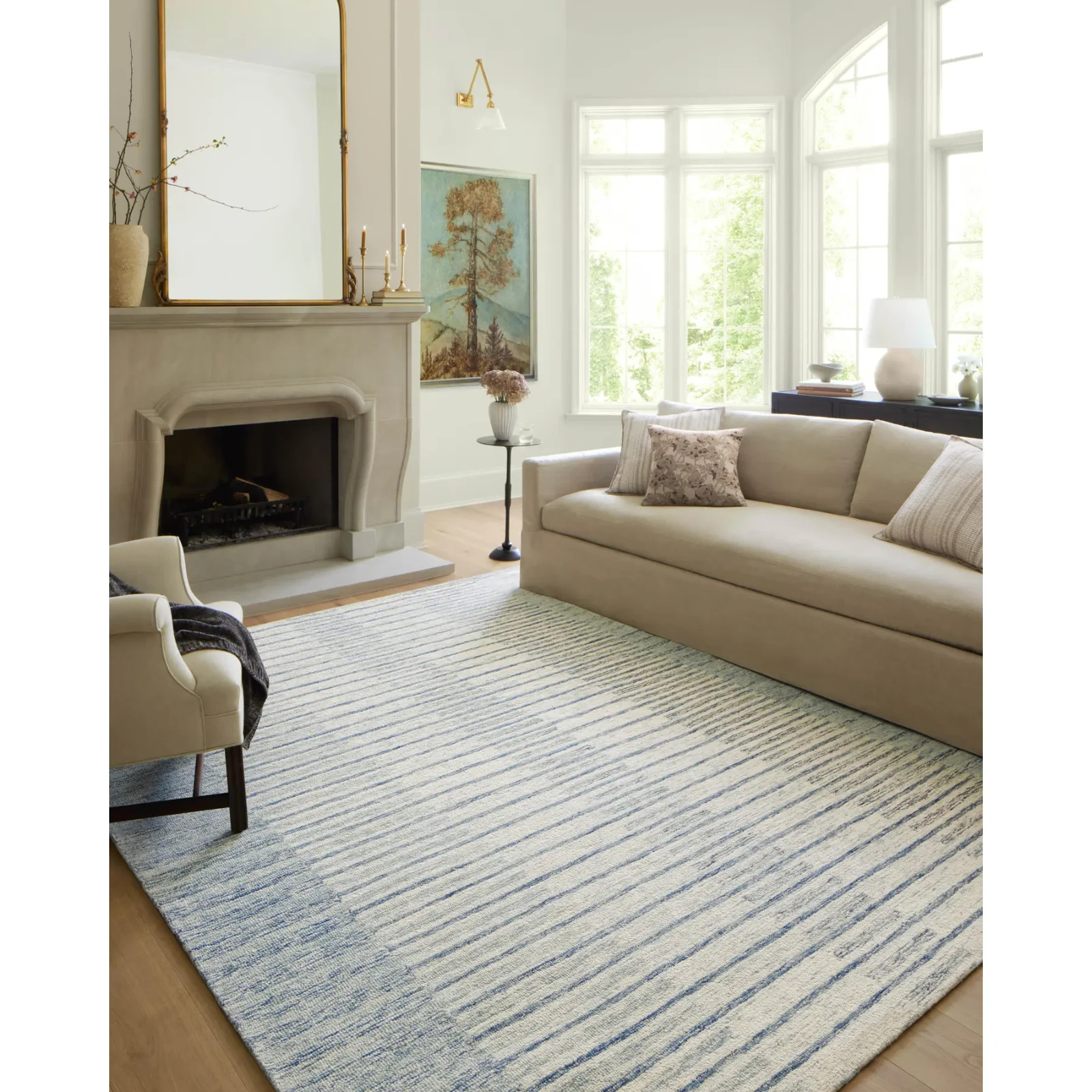 Multi Size Pottery Barn Adeline Area Rug | Hand Made Rug | 100% Wool Area Rug