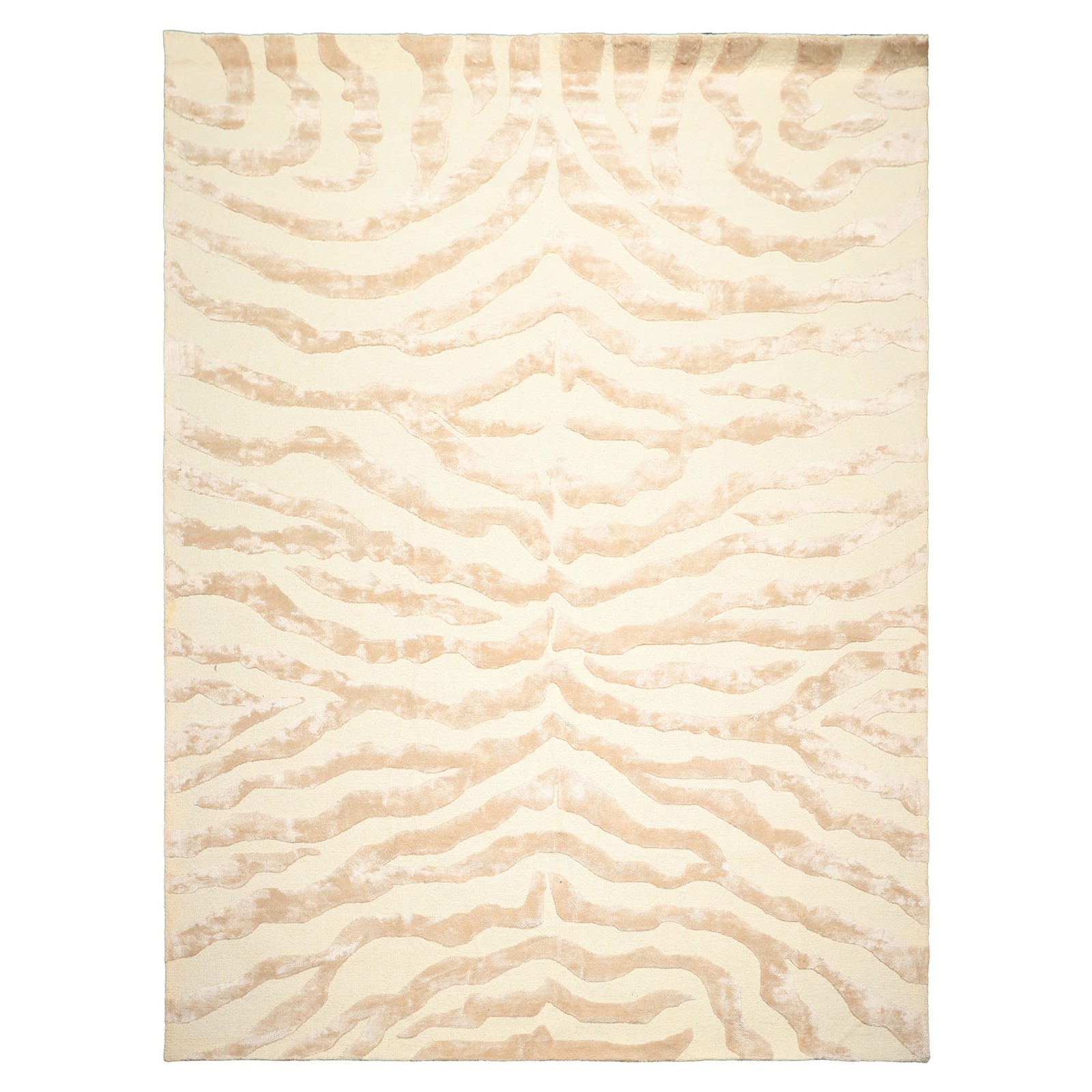 9×12 Hand Tufted Wool Ivory Handmade Modern Animal Print Plush Pile Rug