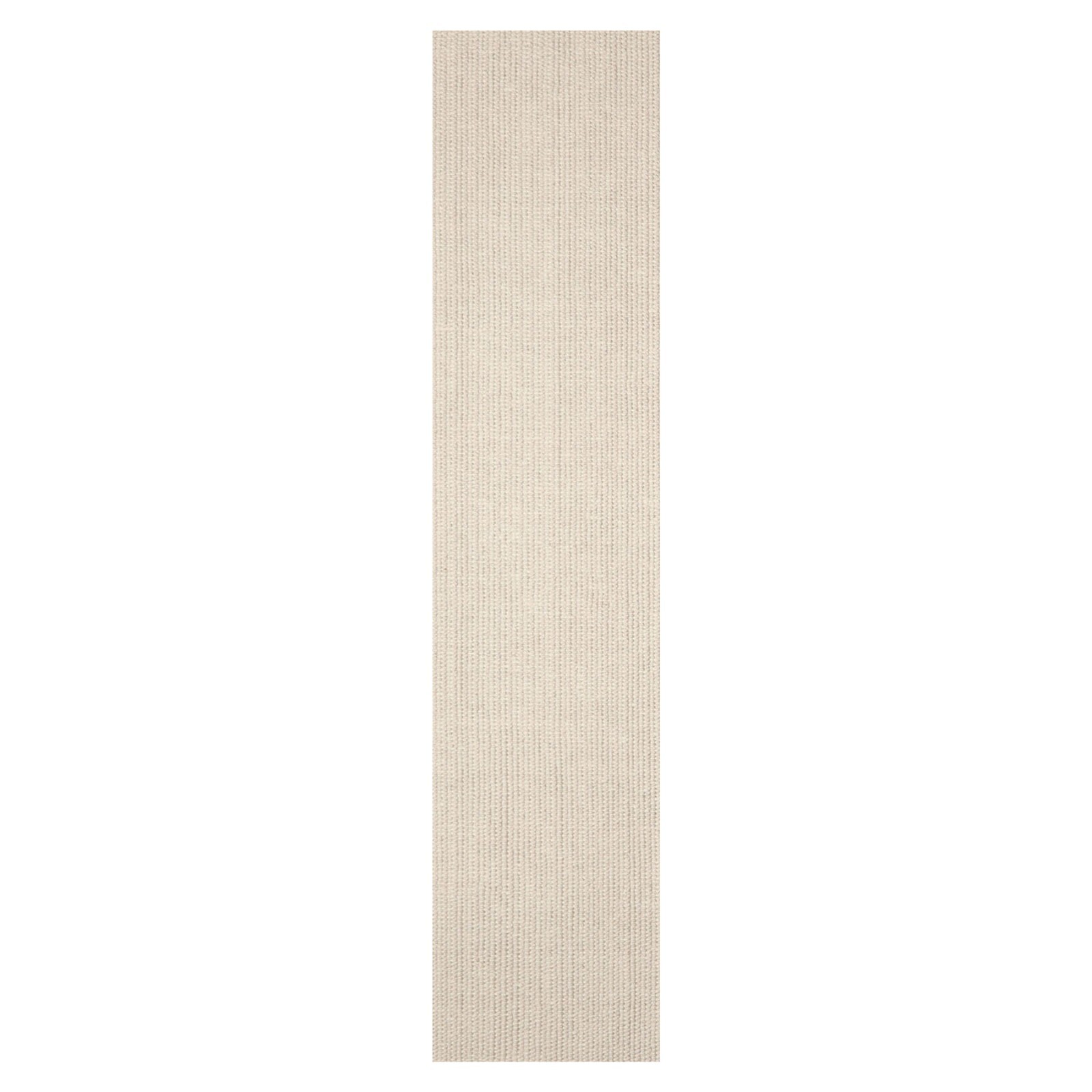 LoomBloom Multi Sizes Beige Hand Tufted Textured Ribbed New Zealand Wool Rug