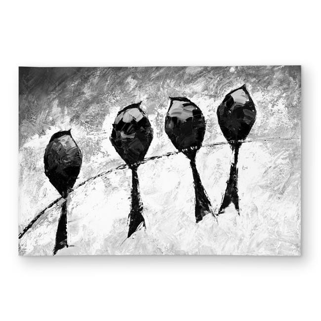 2×3 ft. Four Birds Perched Outdoor Area Rug – Bird Home Decor – Rectangle