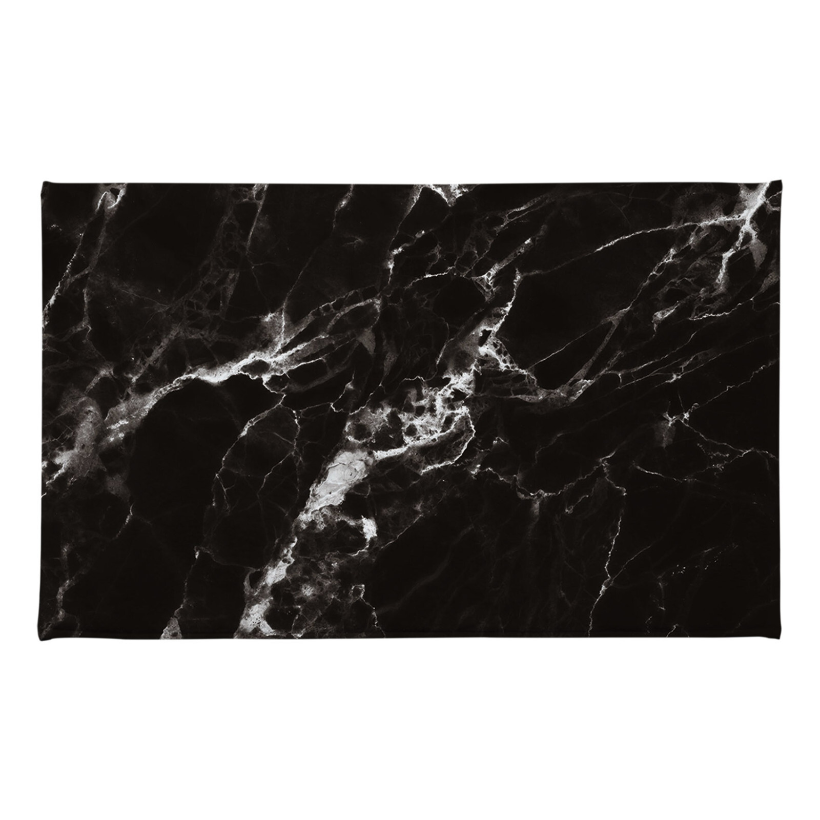 Black and White Abstract Marble Bath Mat for Bathroom Mat Bath Rug Doormat