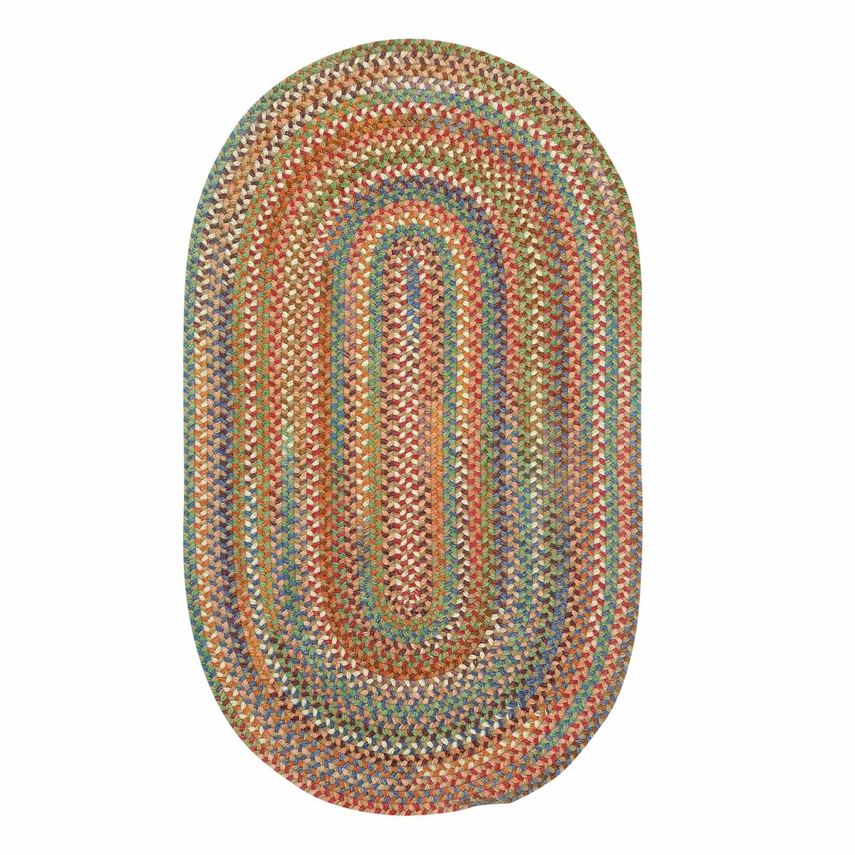 Capel Rugs American Classic Cinnamon Wool Blend Country Braided Oval Area Rug