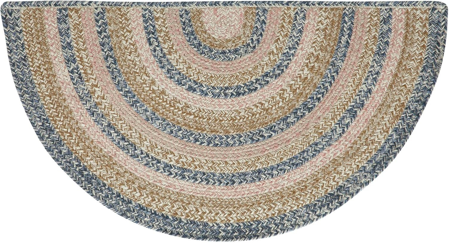 Kaila Jute Half Circle Rug with Pad – 19.5″ x 36″ Stylish Floor Accent