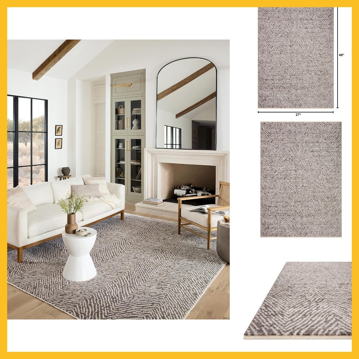 Loloi II Vance Collection VAN-10 Taupe/Brown 2′-3″ x 3′-10″ Accent Rug