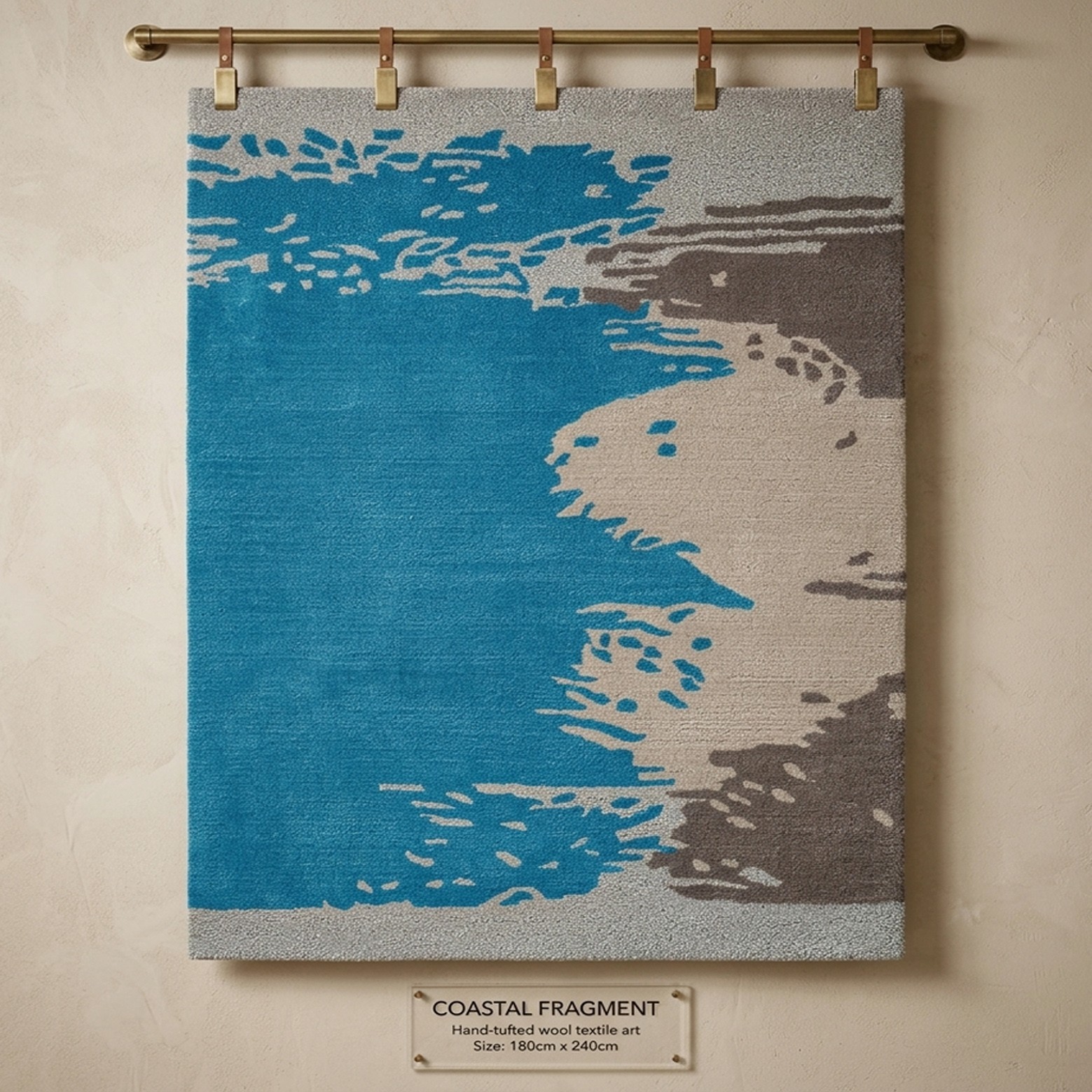 Modern Hand-Tufted Rug Blue 100% Wool 5×8 6×9 8×10 9×12 Area Rug for Living Room