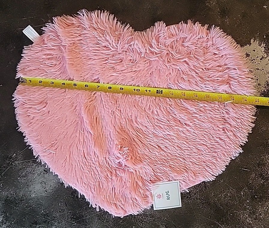 Pink Heart Decorative Area Rug 17 1/4″ x 19 5/8″ Room Kids Room Girls Gift