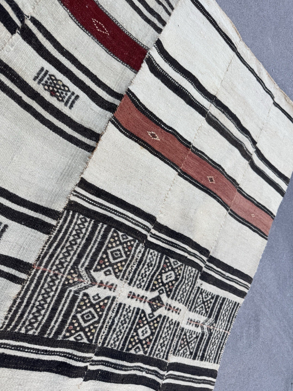 Fulani Blanket,African Blanket,Antique Hand Made Fulani,Wedding Blanket 49”x100”