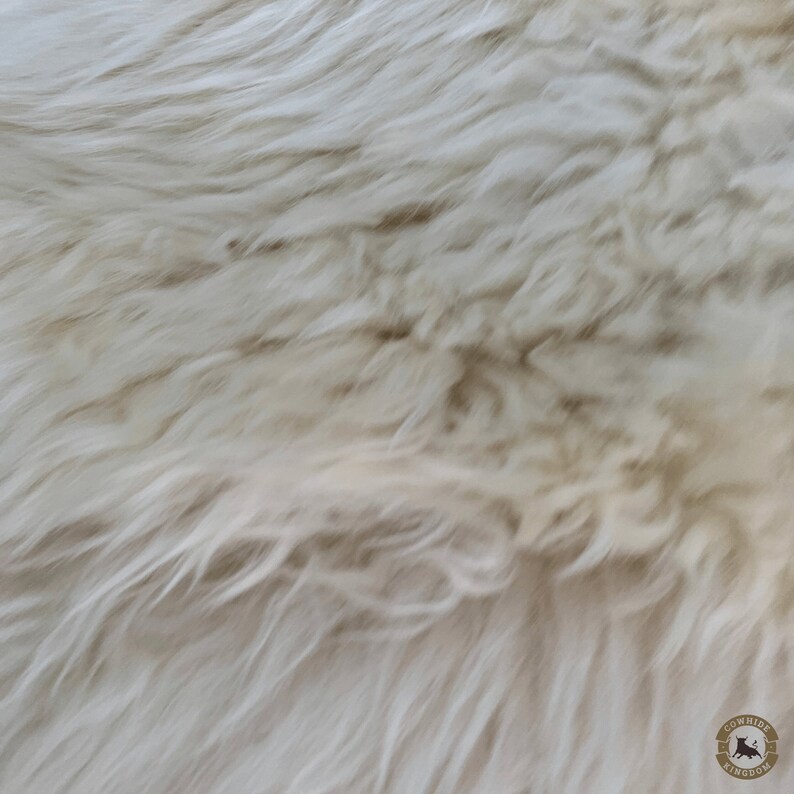 Round Sheepskin Rug Genuine Wool Fur Soft Fluffy Area Rug Home Decor Carpet