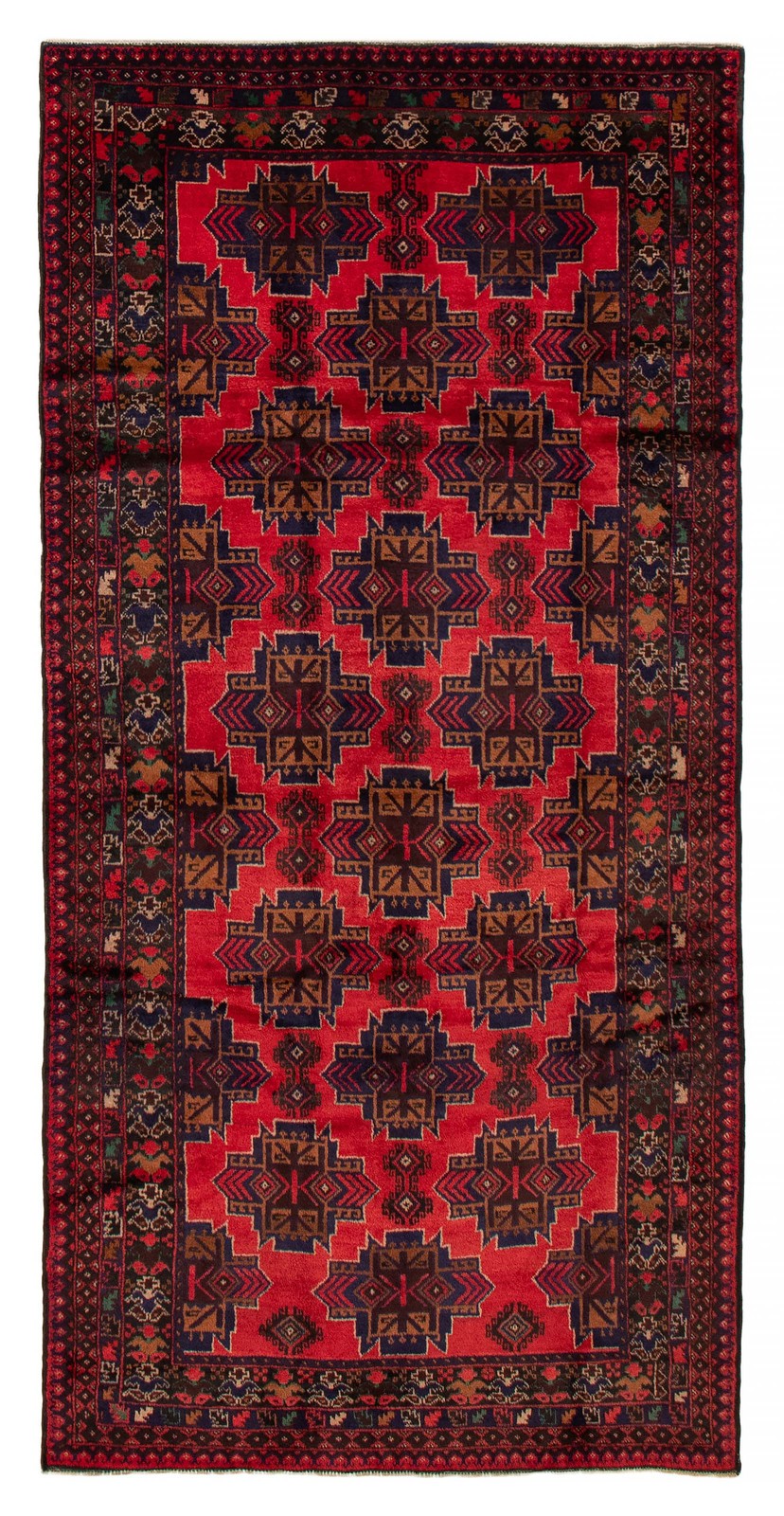 Vintage 4’8″ x 9’6″ Traditional Hand Knotted Vegetable Dye Wool Area Rug