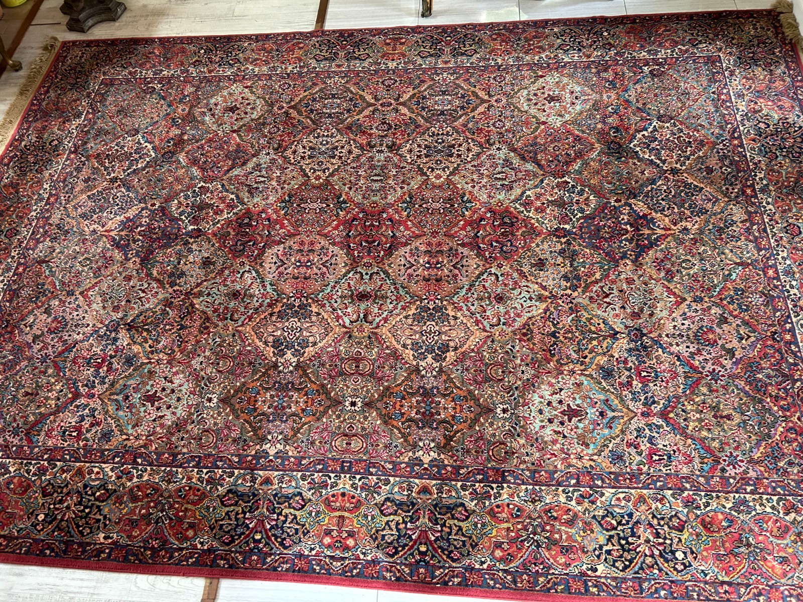 Karastan Rug 10 x 14 Multicolor Panel Kirman #717 Wool
