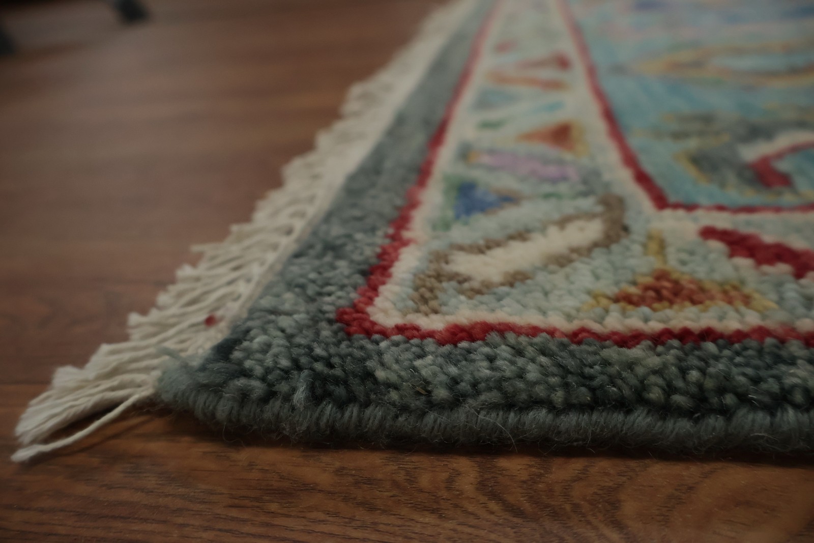 Gray Oushak Oriental Area Rug 8×10 All-Over Floral Handmade Room Size Carpet