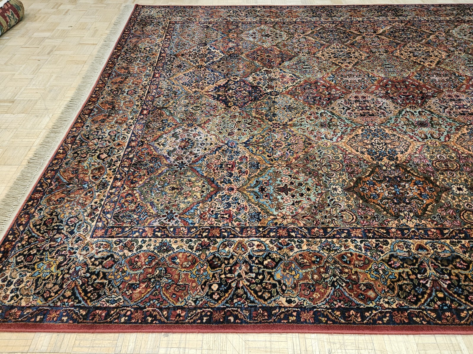 10×14 GENUINE ANTIQUE KARASTAN RUG MULTICOLOR PANEL KIRMAN 717 100% WOOL RUG VGC