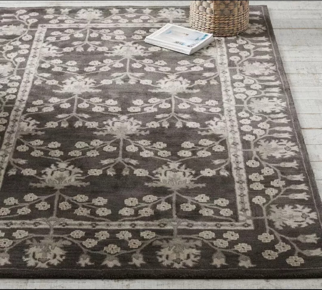 Charcoal Color Modern Style Hand-Tufted Rug, Awesome For Bedroom , LivingRoom