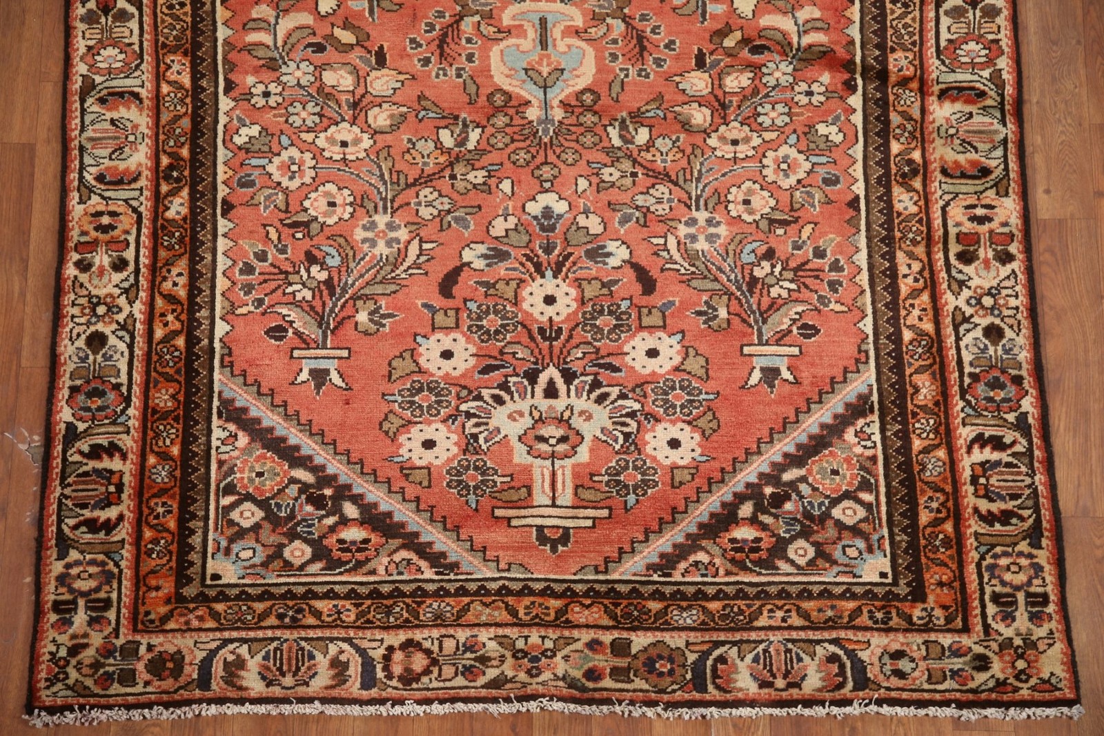 Floral Bird Design Living Room Rug 5×11 Wool Hand-knotted Classic Vintage Carpet