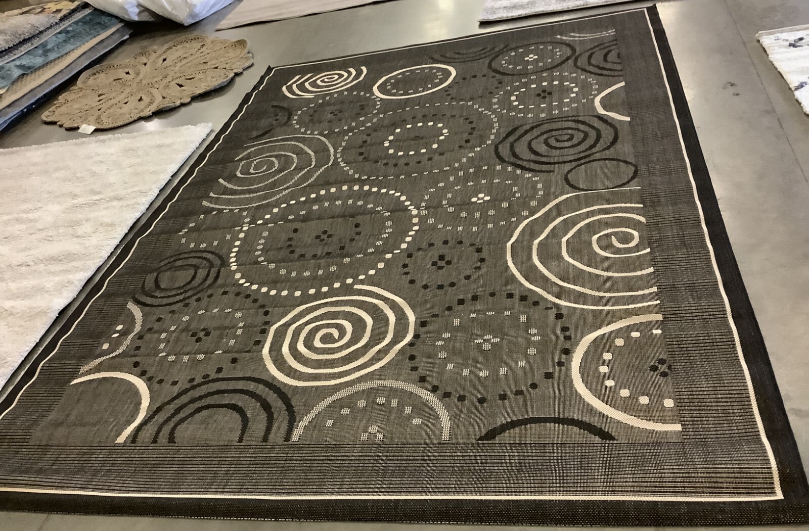 BLACK / SAND 8′-0″ x 11′-0″ Flaw in Rug, Reduced Price 1172675343 CY1906-3908-8