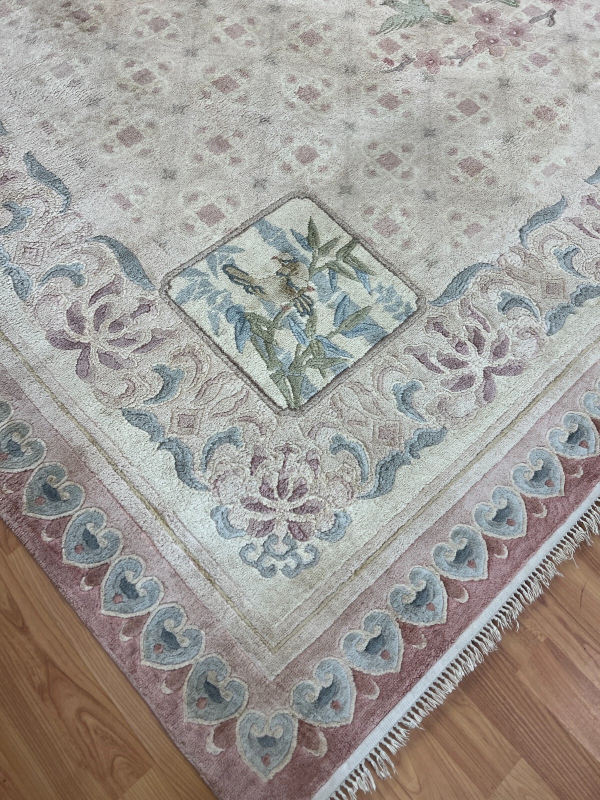 8′ x 10′ Chinese Art Deco Oriental Rug – Full Pile – 100% Silk – Hand Made