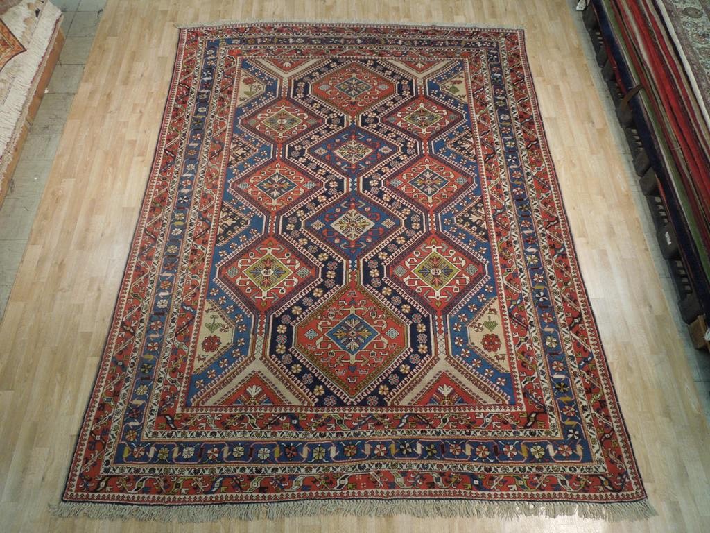 8.9 x 11.3 Perrsian Tribbal RARE ANTIQUE Yalahmeh Rug Wool on Wool #PIX-18182