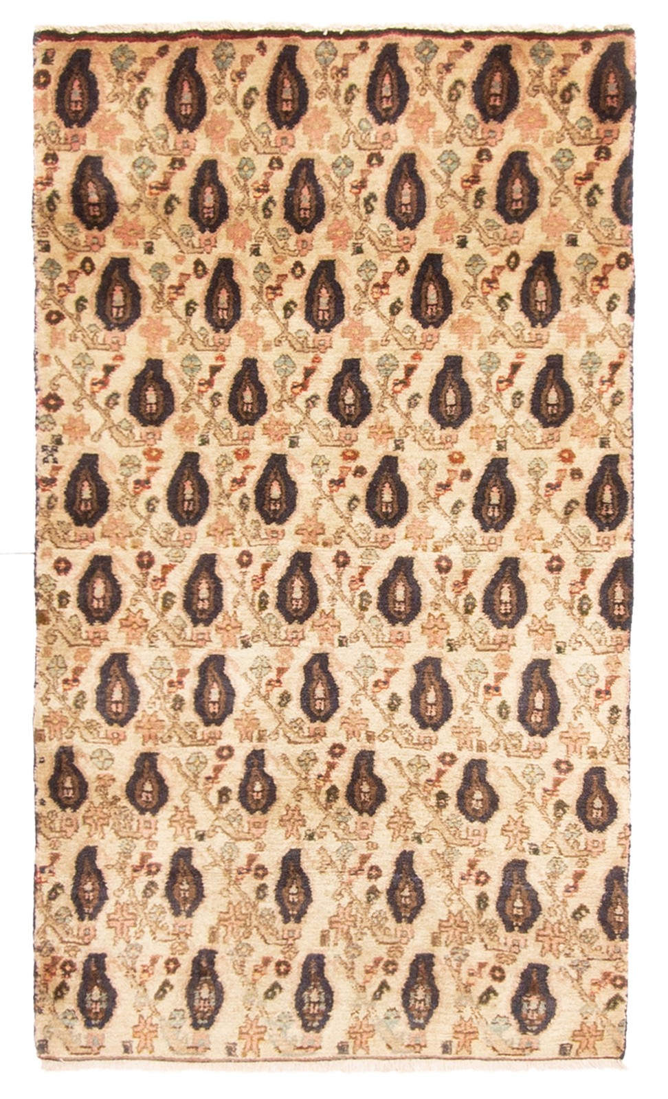 Vintage Hand-Knotted Area Rug 2’6″ x 4’2″ Traditional Oriental Wool Carpet