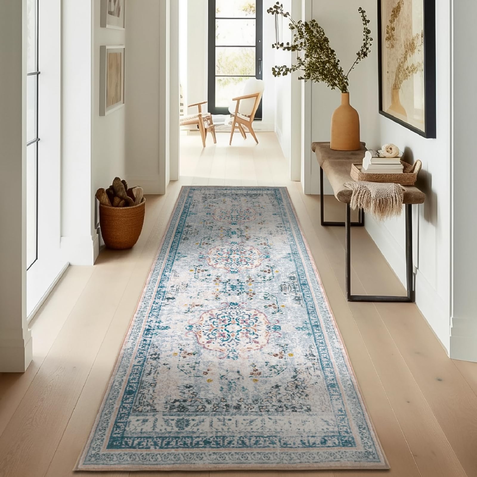 Ashler Boho Runner Rugs, Area Rugs 2×6 Vintage Rug for Entryway, Hallways Ent…